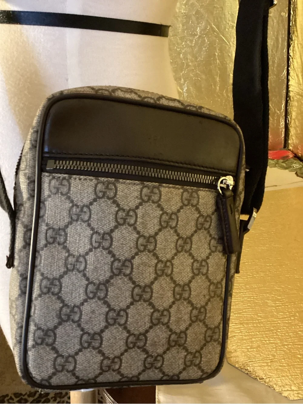 Gucci Beige and Brown GG Canvas Messenger Bag